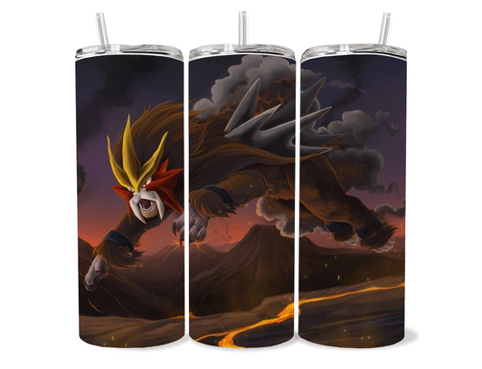 “Entei “ themed stainless steel tumbler cup