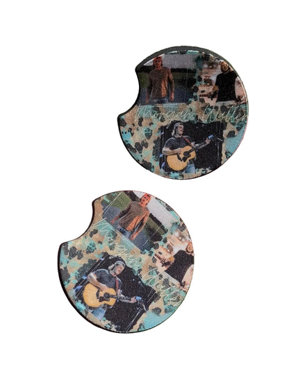 Morgan Wallen Inspired Car Coaster Set | Country Music Car Accessories | Western Aesthetic Car Decor featuring the design artwork