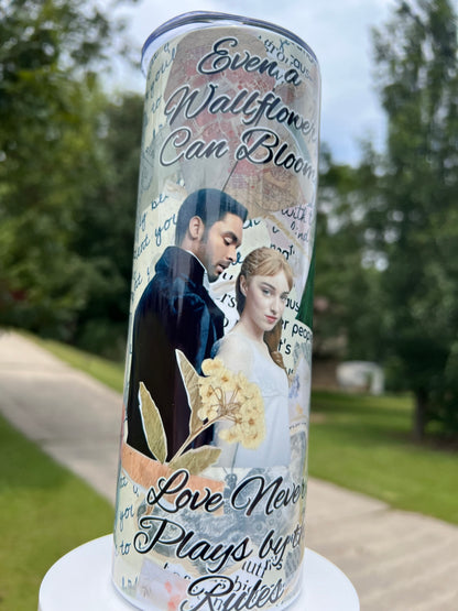 20oz Bridgerton Inspired Tumbler | Regency Romance Cup | Bookish Travel Mug | Stainless Steel Gift