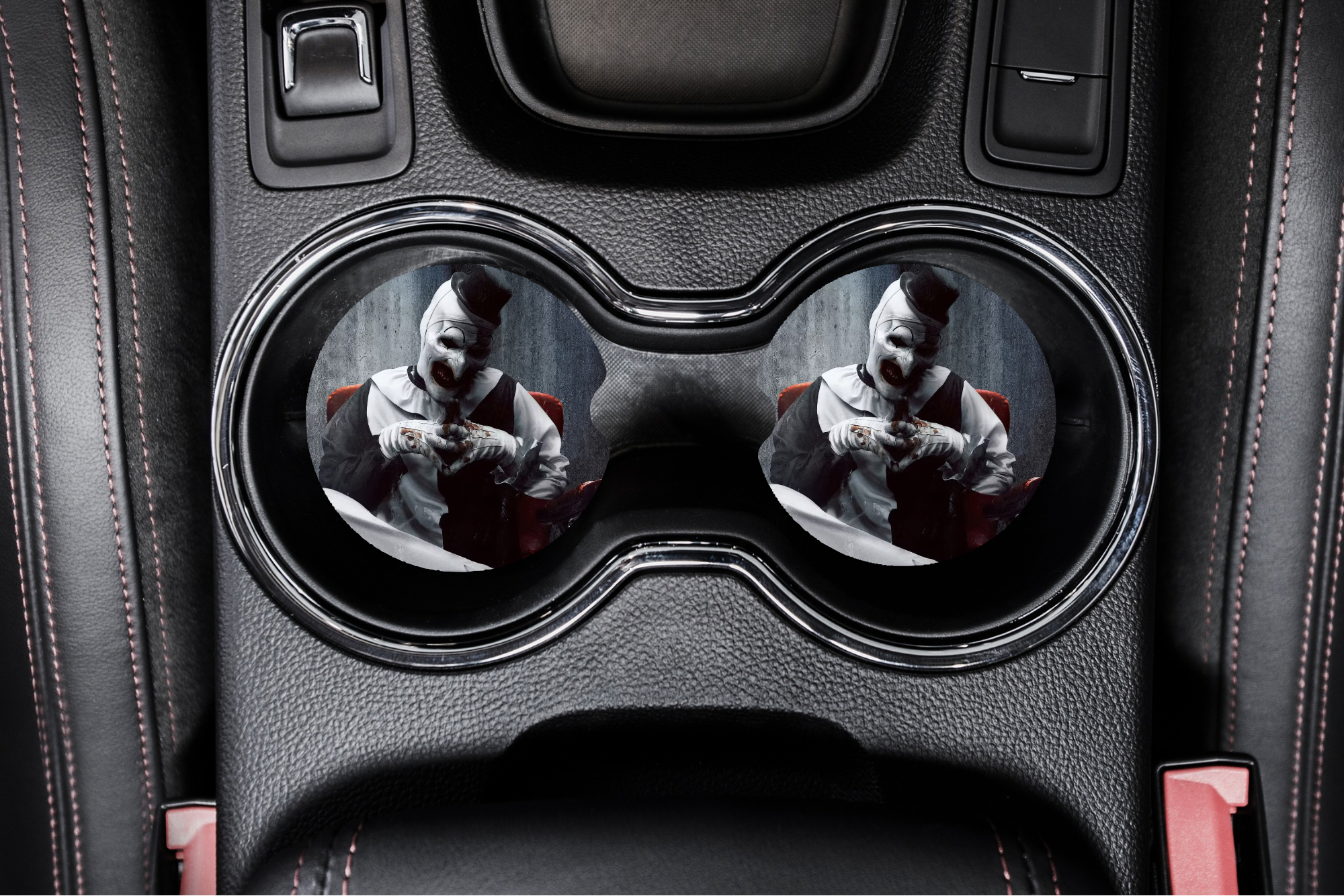 Art the clown / Terrifier neoprene car coaster set