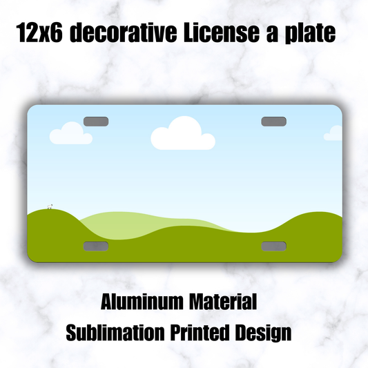 Custom vanity license plate with personalized fandom or aesthetic design