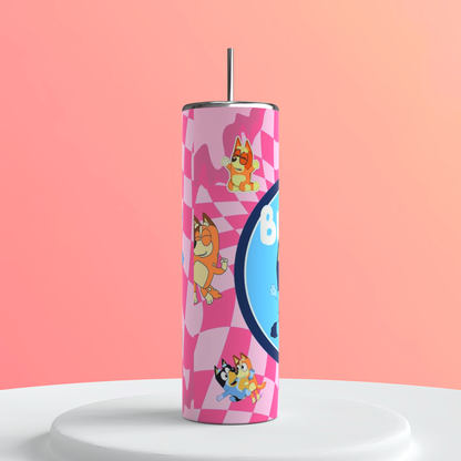 20oz Bluey Family Tumbler | Cartoon Dogs featuring bluey cartoon family inspired artwork