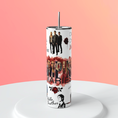 The Vampire Diaries Skinny Tumbler featuring the themed design