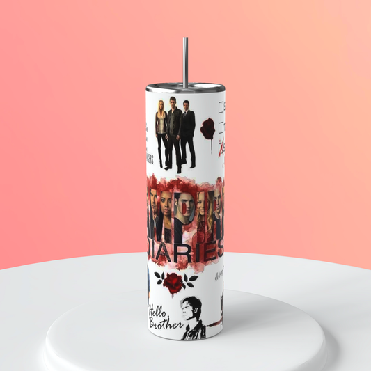 The Vampire Diaries Skinny Tumbler featuring the themed design