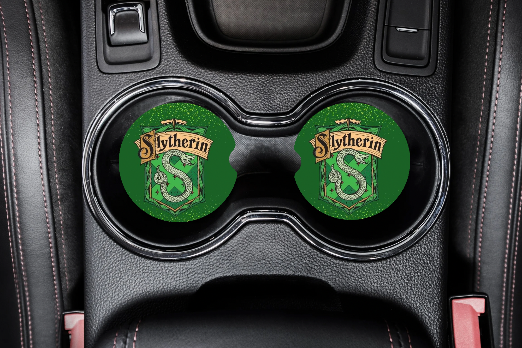 Slytherin car coaster set