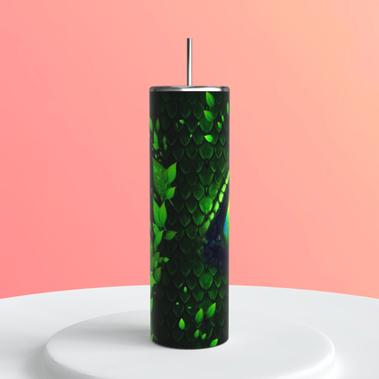 20oz Green Dragon Eye Tumbler | Fantasy featuring green dragon fantasy inspired artwork