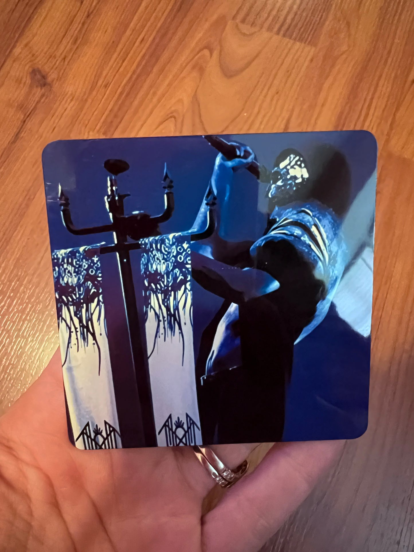 Sleep Token Vessel inspired worship themed fridge magnet with dark alternative music artwork