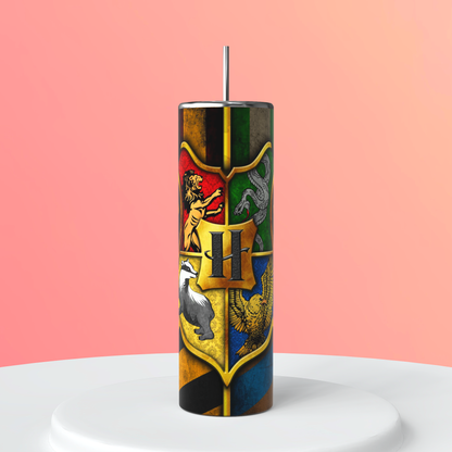 20oz Harry Potter House Tumbler | Wizarding World featuring harry potter wizarding world inspired artwork
