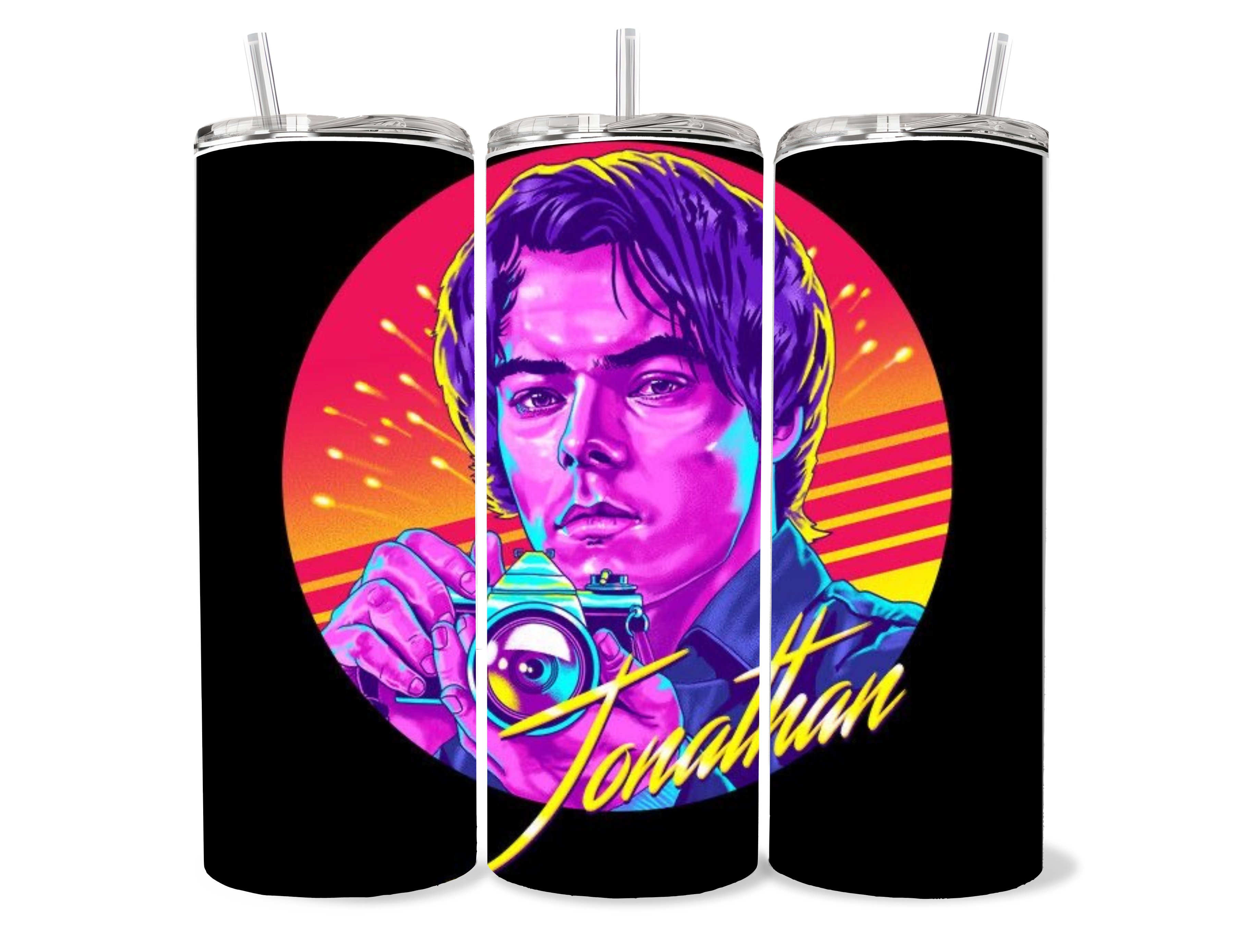 20oz Stranger Things ”Jonathan” themed tumbler