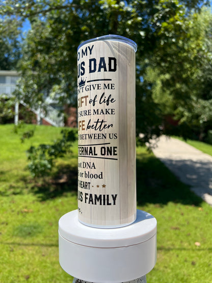 Bonus Dad Tumbler featuring the themed design
