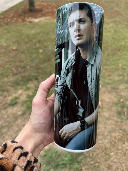 20oz Dean Winchester Tumbler | Supernatural featuring dean winchester supernatural inspired artwork