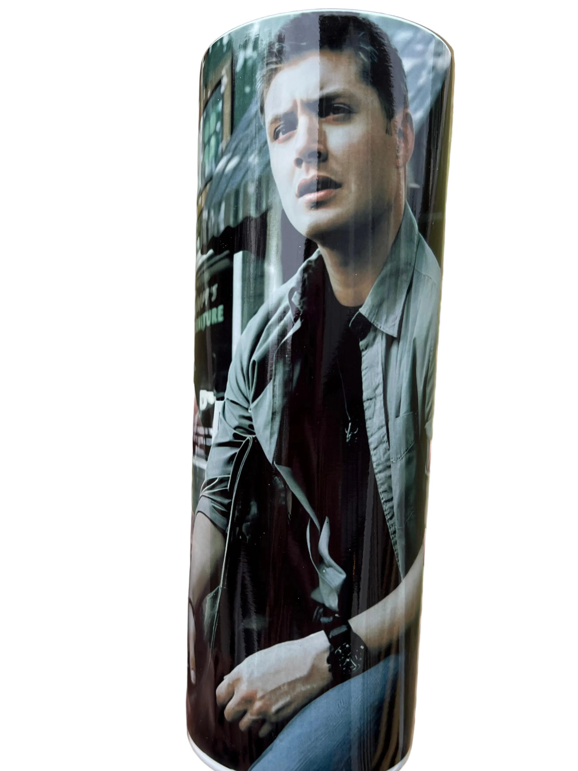 20oz Dean Winchester Tumbler | Supernatural featuring dean winchester supernatural inspired artwork