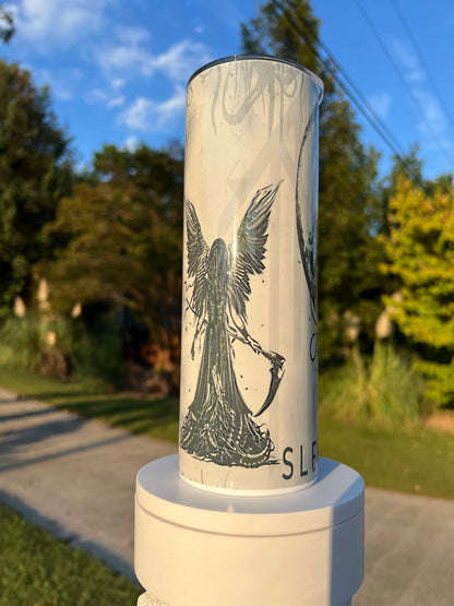 20oz Sleep Token Reaper Tumbler | Gothic Metal featuring sleep token gothic metal inspired artwork