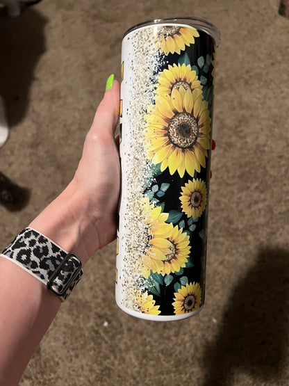 Nana Sunflower Tumbler | Grandma Gift featuring nana sunflower inspired artwork