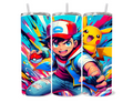 Electric Ash and Pikachu Pokemon buddy tumbler