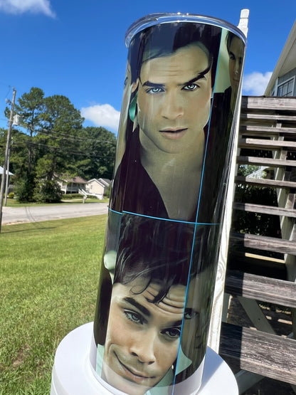Damon Salvatore Collage 20oz Tumbler featuring the themed design
