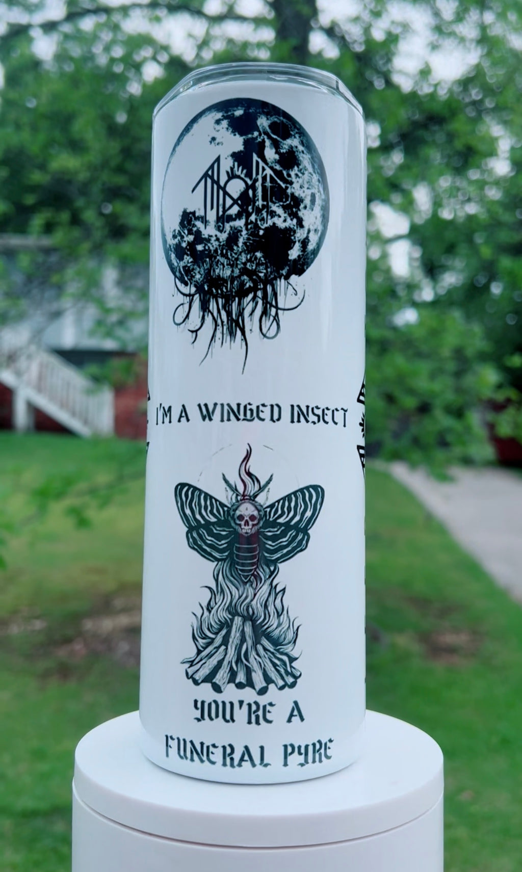 20oz White Sleep Token Lore tumbler