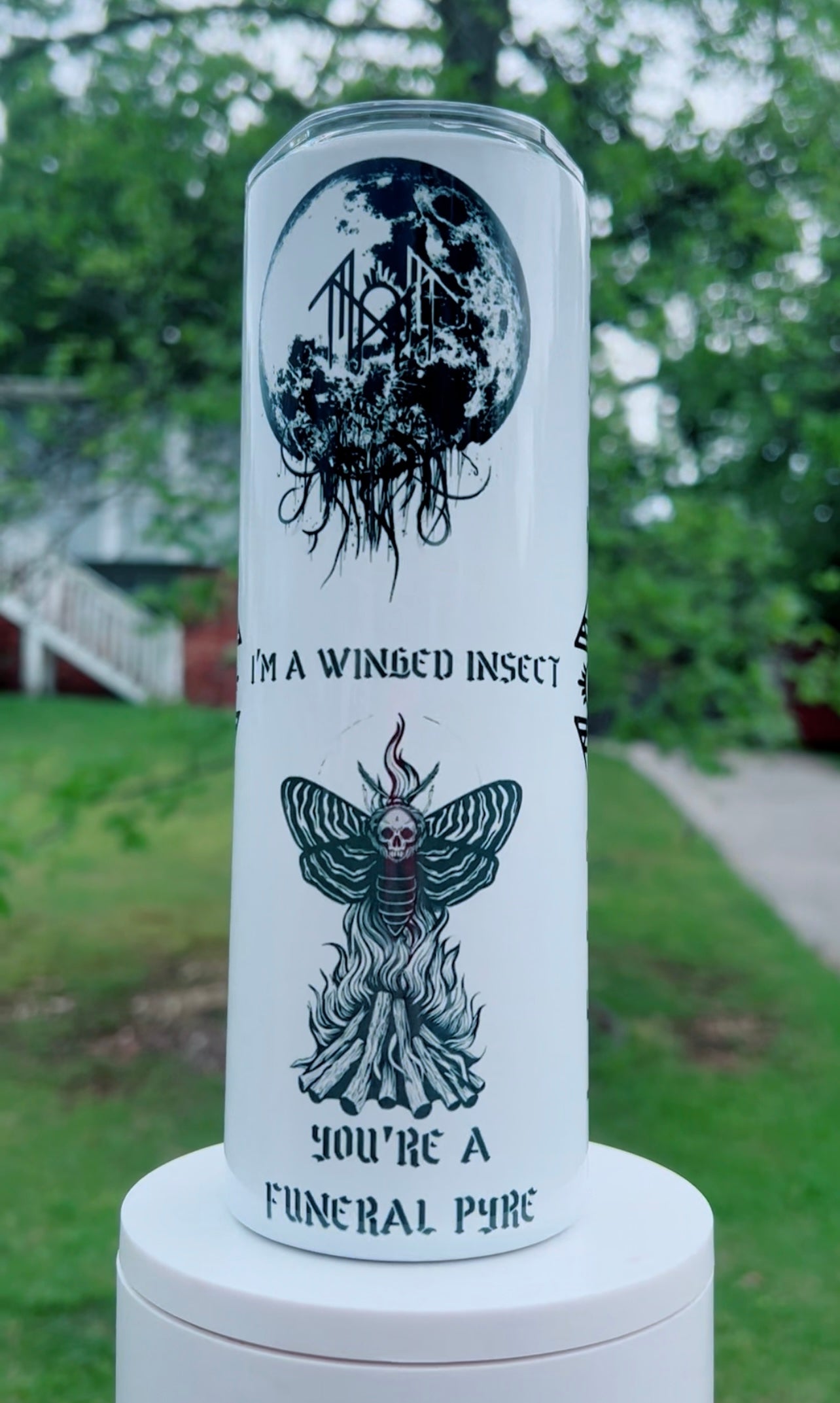 20oz White Sleep Token Lore tumbler