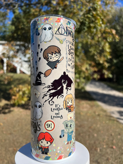 Harry Potter Cartoon Style 20oz Tumbler featuring the fandom-inspired design