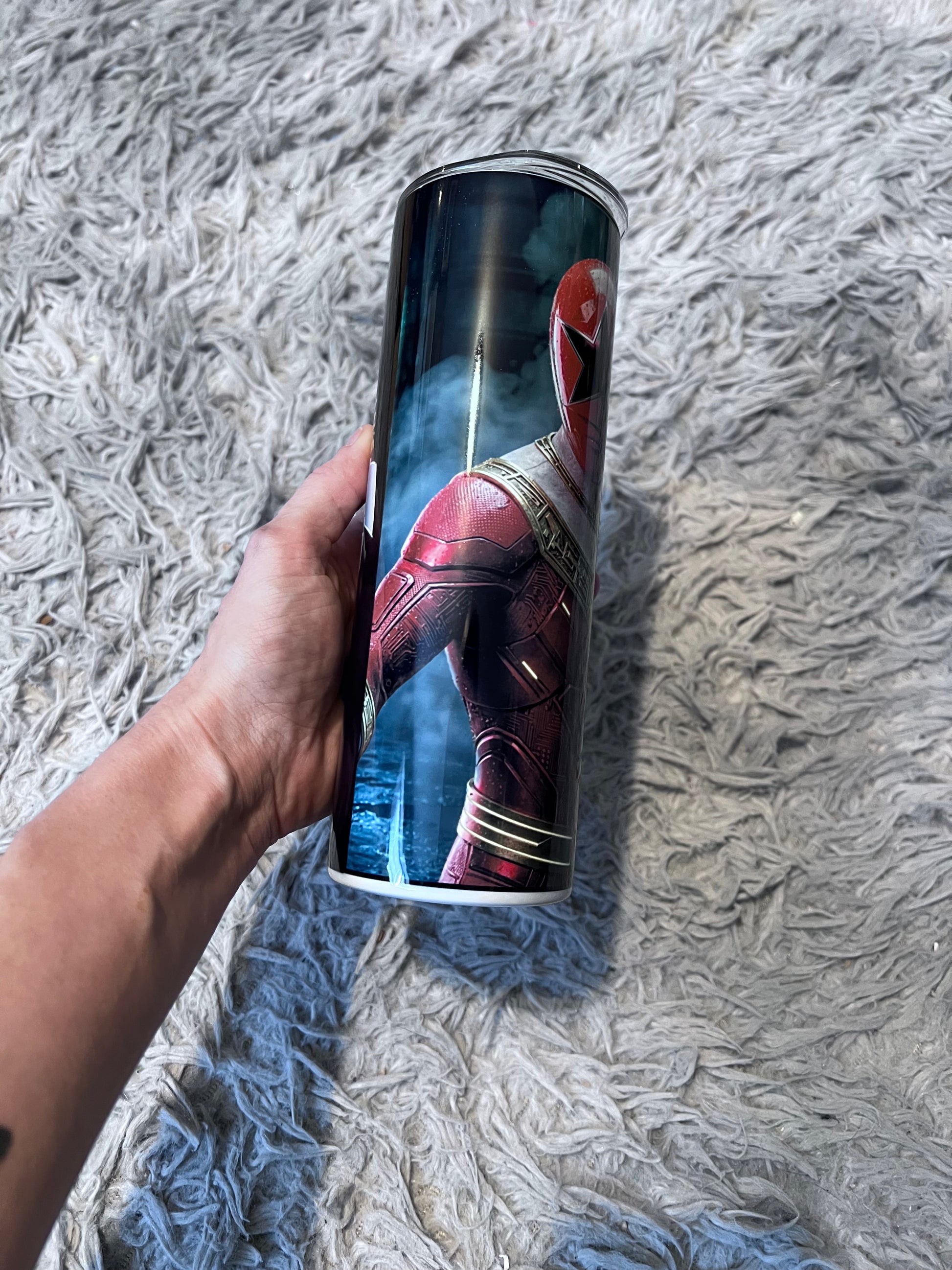 20oz Power Rangers Zeo Ranger Tumbler featuring fandom-inspired artwork