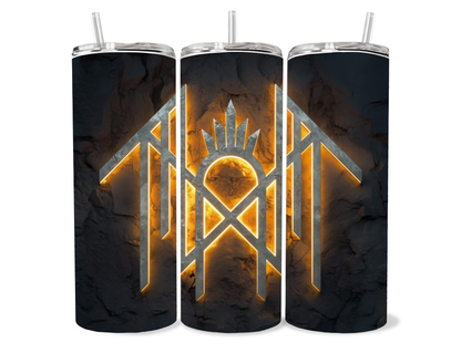 20oz Sleep Token Classic Symbol Tumbler featuring fandom-inspired artwork