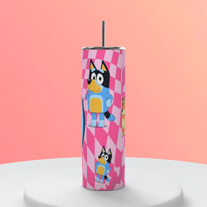 20oz Bluey Family Tumbler | Cartoon Dogs featuring bluey cartoon family inspired artwork