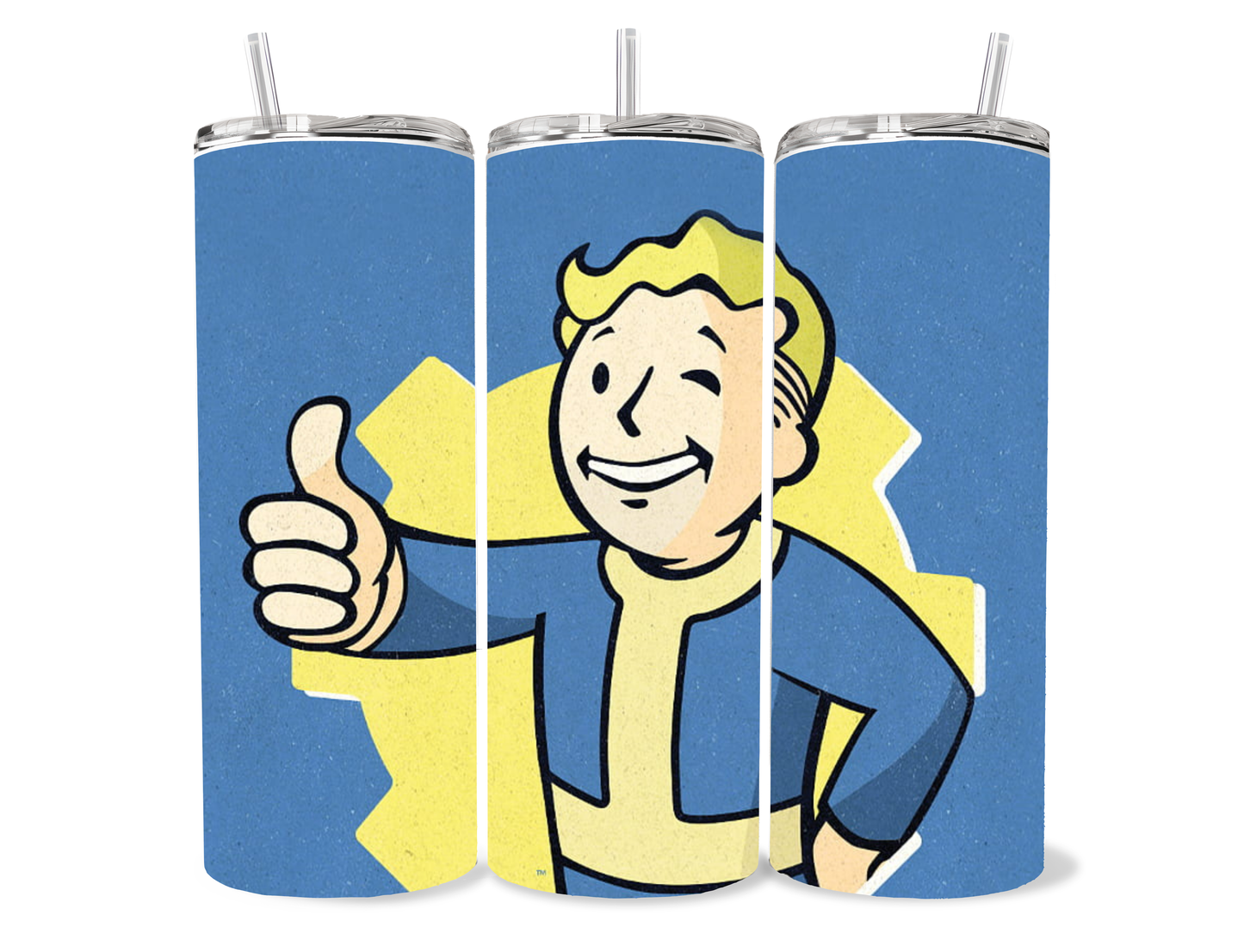 20oz Fallout Vault Boy Tumbler featuring fandom-inspired artwork