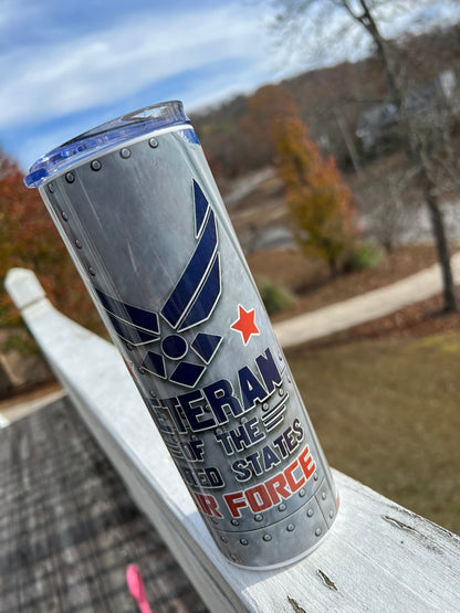 20oz United States Air Force Tumbler featuring united states air force inspired artwork
