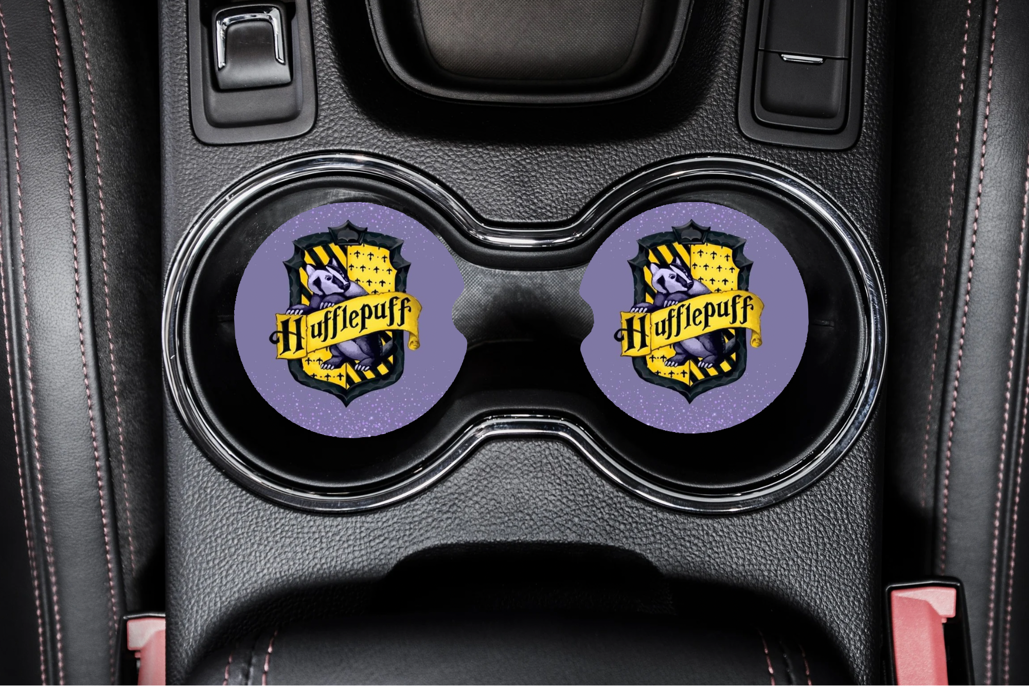 Hufflepuff car coaster