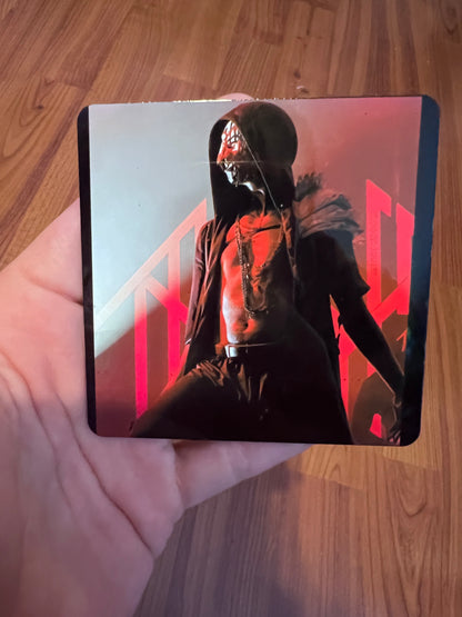 Sleep Token Vessel inspired glossy square magnet with red performance artwork