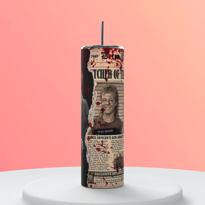 20oz Pennywise IT Tumbler | Derry featuring pennywise it horror inspired artwork