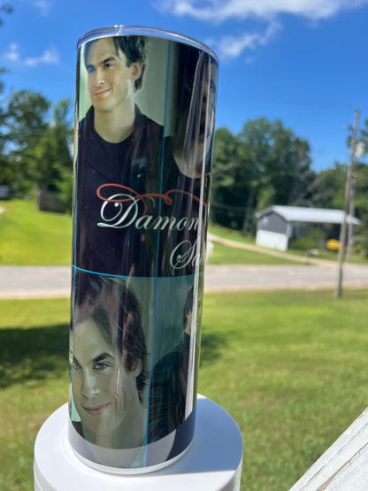 Damon Salvatore Collage 20oz Tumbler featuring the themed design
