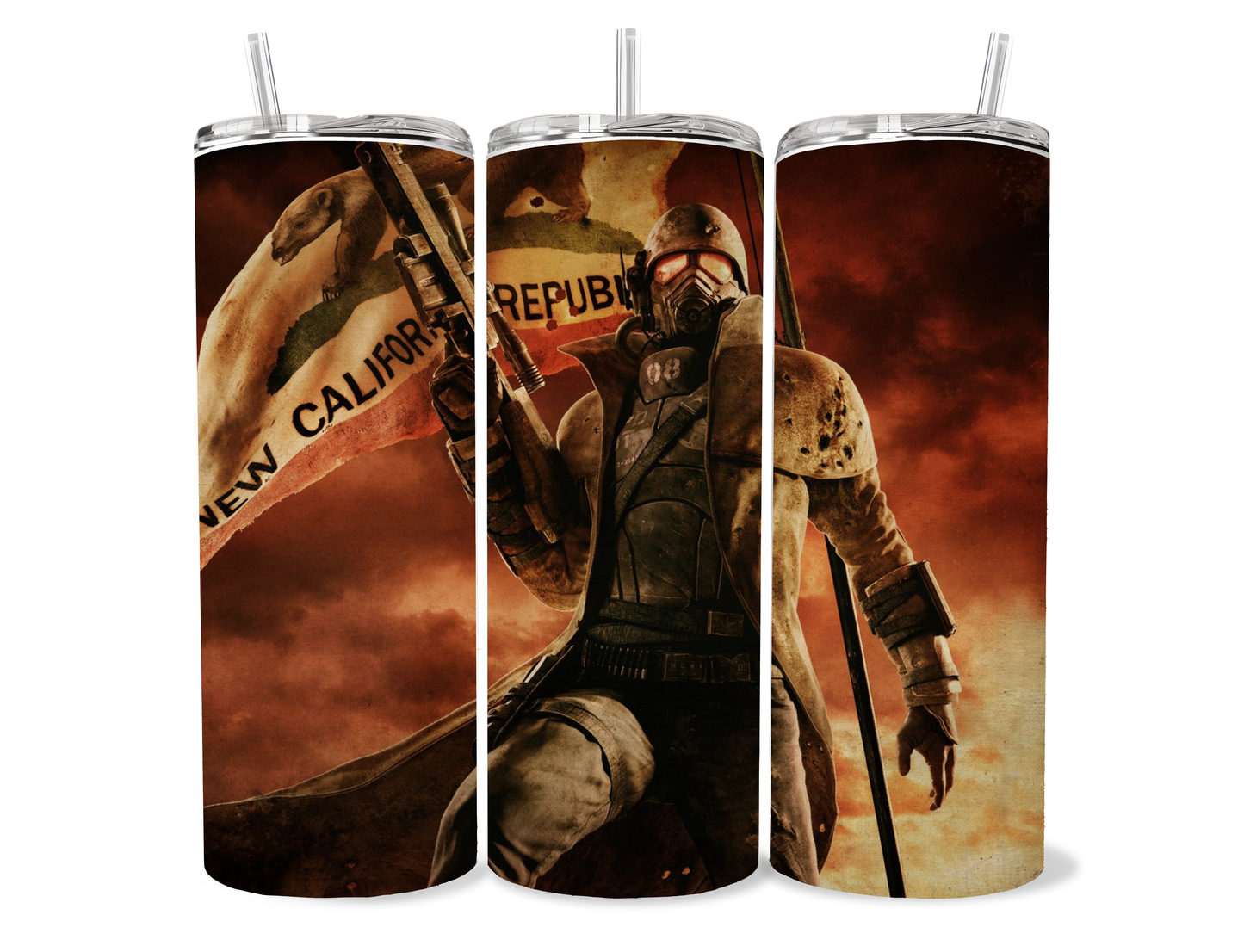 20oz Fallout NCR Ranger Tumbler featuring fandom-inspired artwork