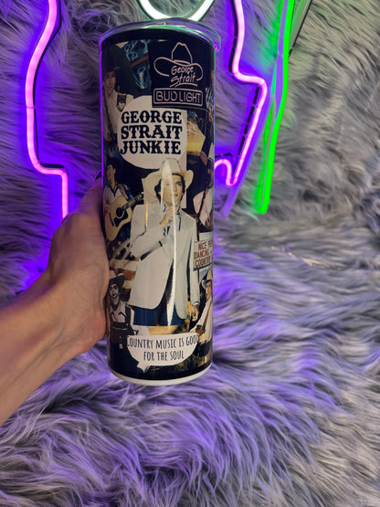 20oz George Strait Tumbler | Country Music featuring george strait country music inspired artwork