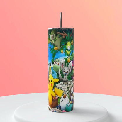20oz Pokémon Party Tumbler featuring pokémon party inspired artwork