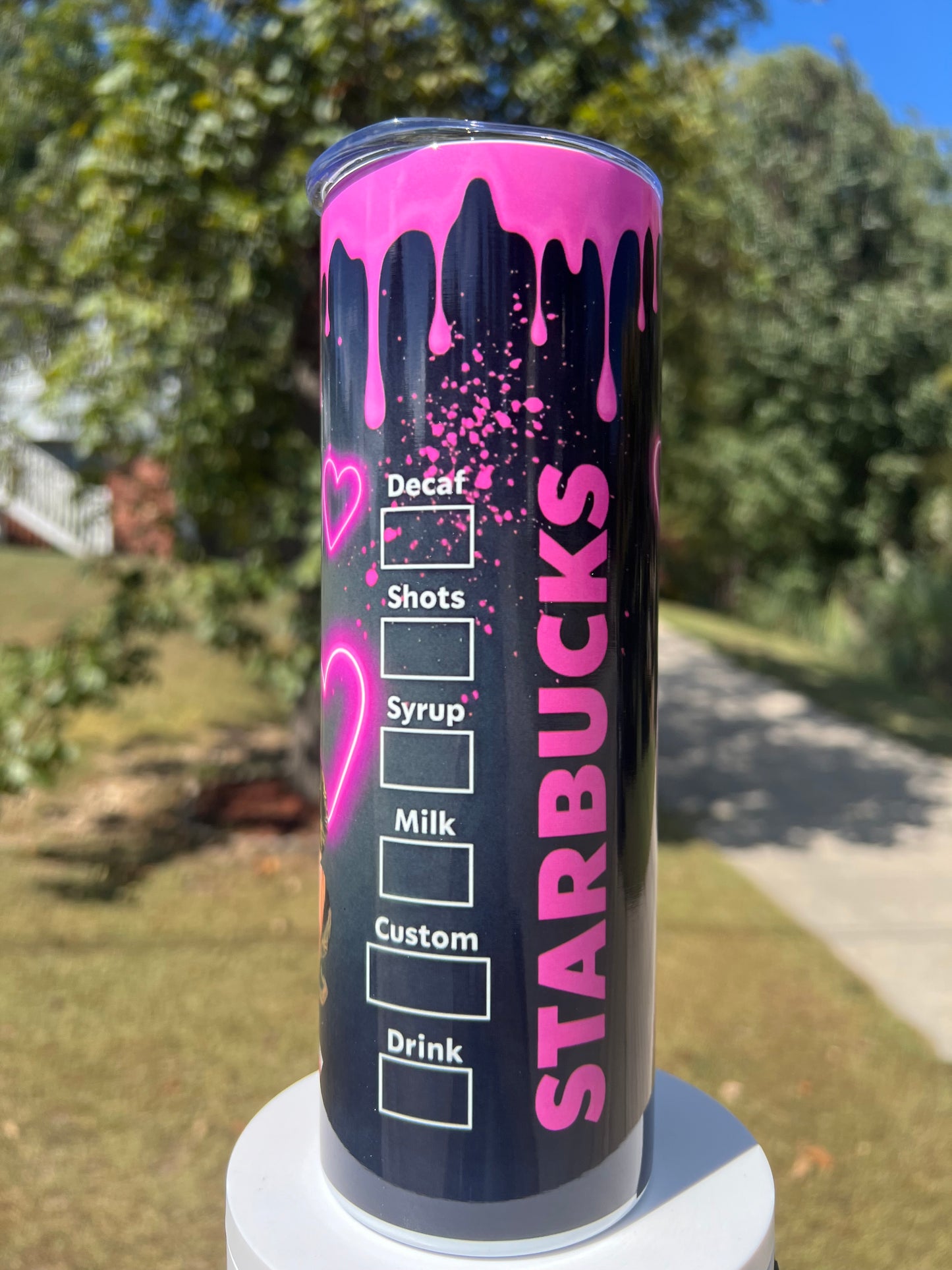 20oz Billy Loomis neon tumbler