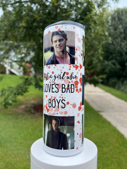 Just A Girl Who Loves Bad Boys | TVD 20oz Tumbler featuring the themed design