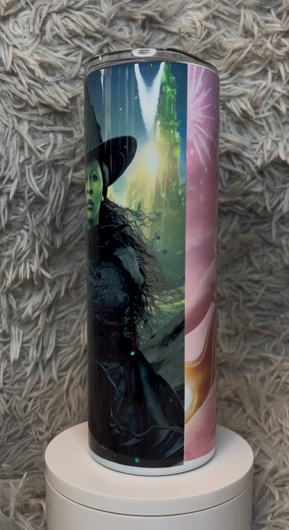 20oz Wicked Collage Tumbler | Musical featuring wicked musical inspired artwork
