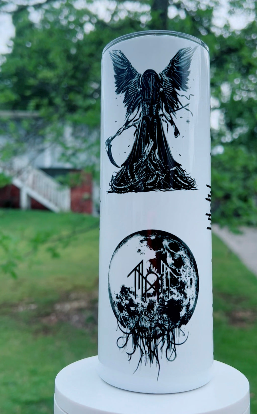 20oz White Sleep Token Lore tumbler