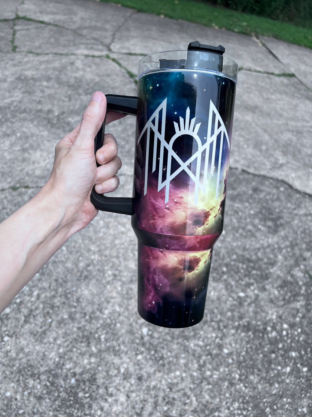 Sleep Token Cosmic Galaxy 40oz Tumbler | Alt Metal Aesthetic Travel Cup | Gothic Fandom Mug