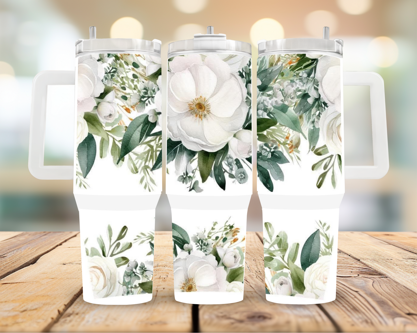 40oz Floral Tumbler