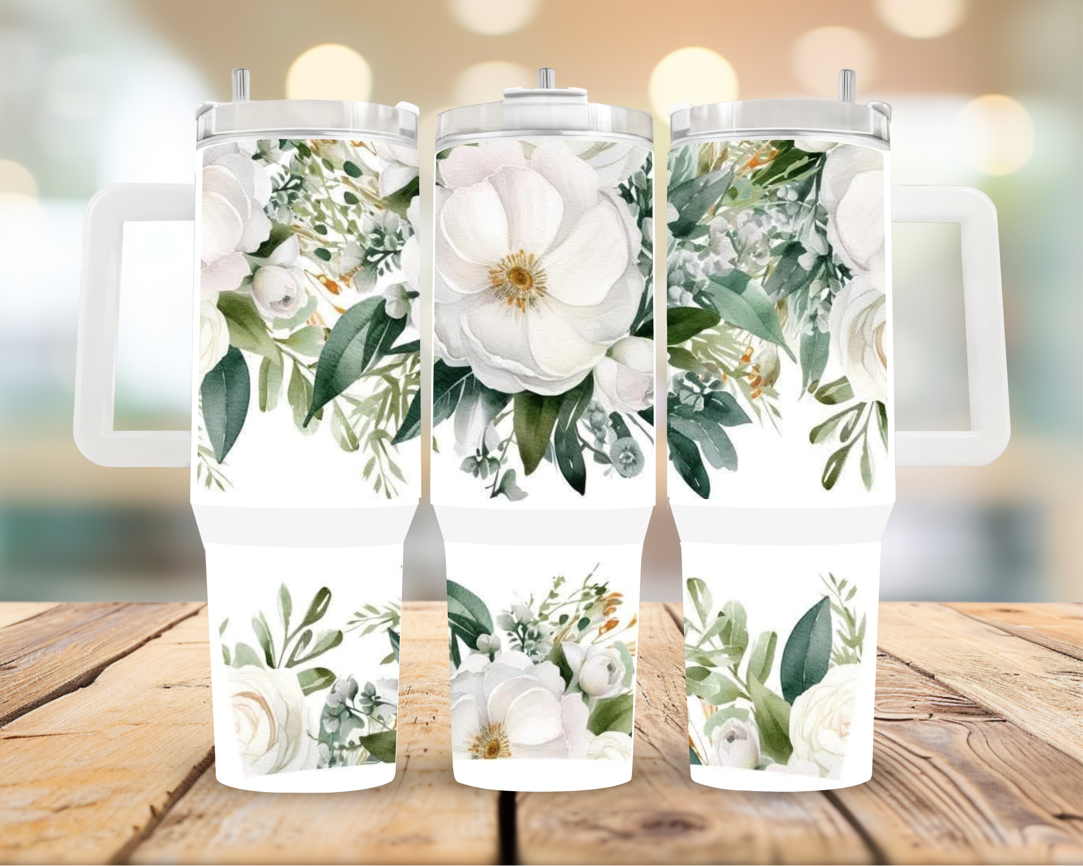 40oz Floral Tumbler