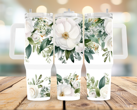40oz Floral Tumbler