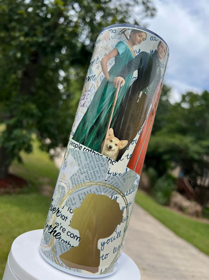 20oz Bridgerton Inspired Tumbler | Regency Romance Cup | Bookish Travel Mug | Stainless Steel Gift