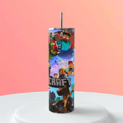 Minecraft Tumbler | Gaming Drinkware featuring minecraft gaming inspired artwork