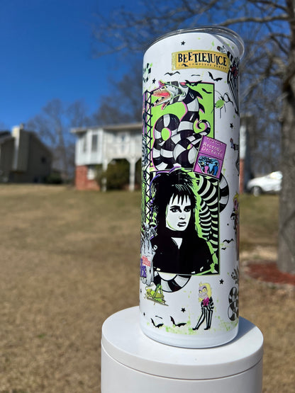 20oz Beetlejuice Tumbler | Tim Burton featuring beetlejuice tim burton inspired artwork