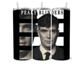 Minimalist Peaky Blinders Tumbler | Tommy Shelby Black & White 20oz Cup | Dark Academia Aesthetic Drinkware