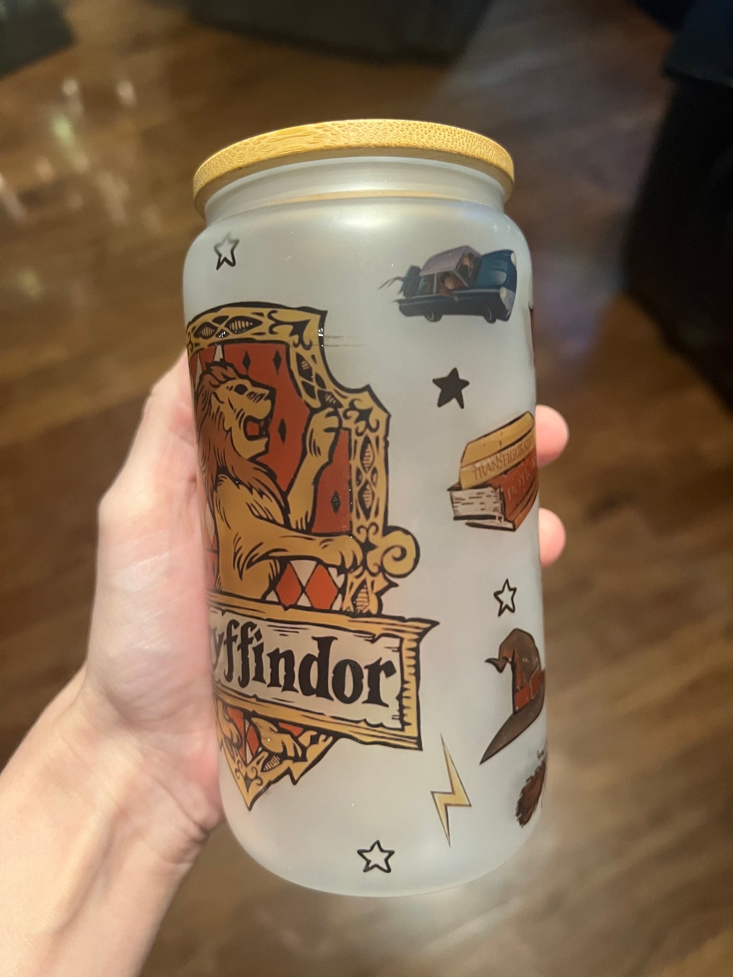 16oz Gryffindor Frosted Glass Tumbler