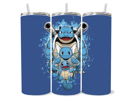 20 ounce Squirtle - evolution themed tumbler