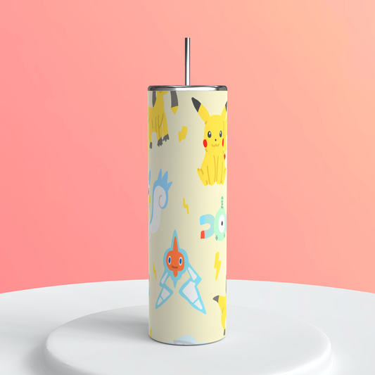 20oz Electric Pokémon Tumbler featuring electric pokémon inspired artwork